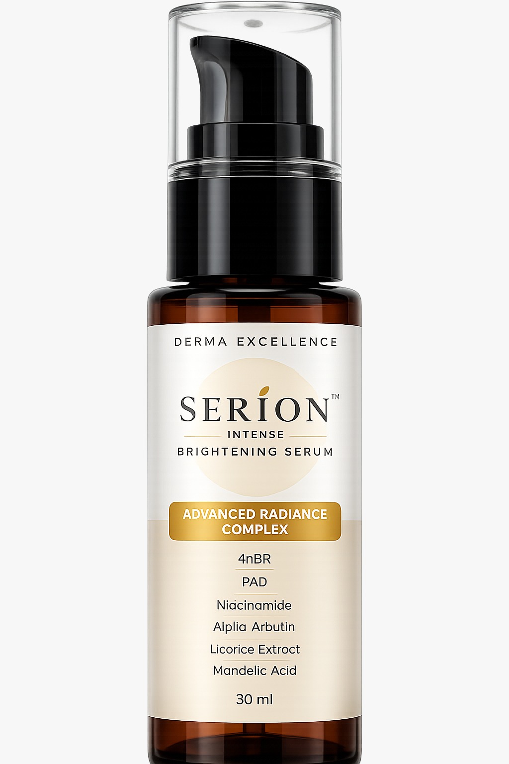 SERION Intense Brightening Face Serum 30 ml bottle for pigmentation and dark spots